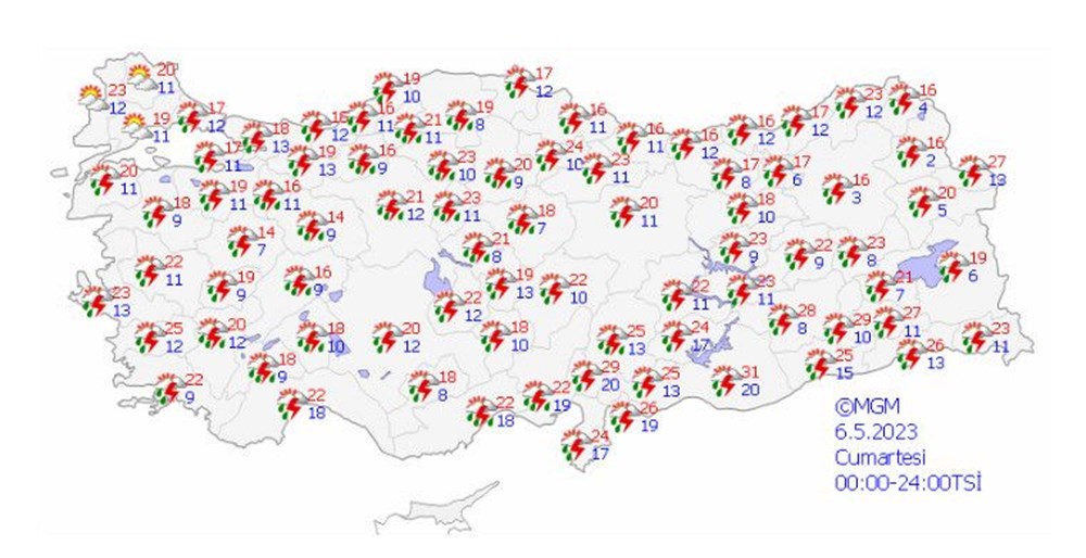 Sıcaklıklar düşüyor! 22 il için sarı kodlu uyarı (Bugün hava nasıl olacak?) - 13