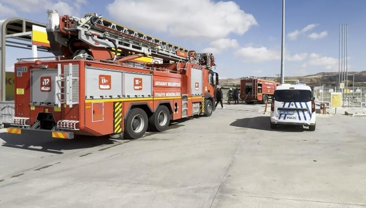 Akaryakıt istasyonunda korkutan yangın