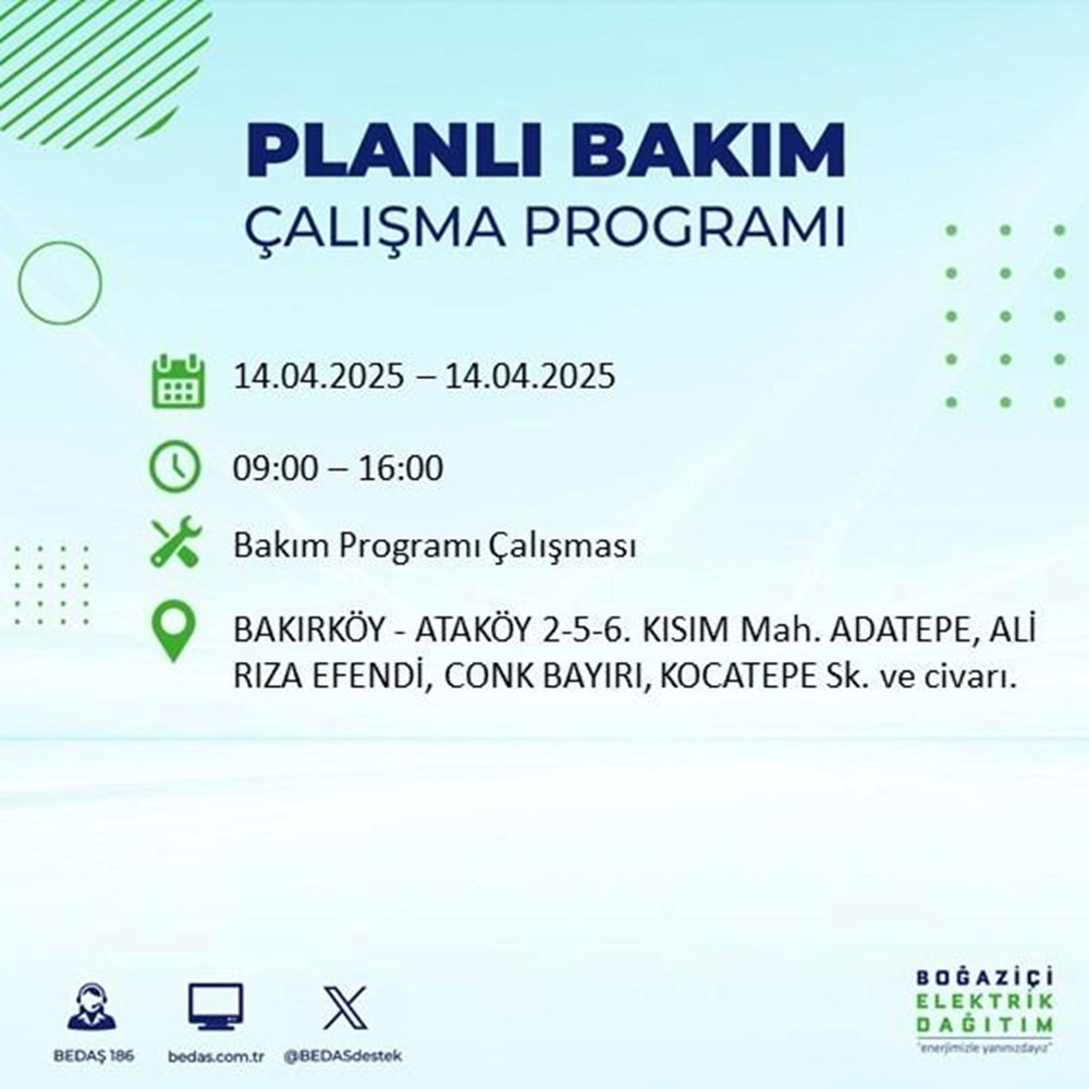 İstanbul'un 23 ilçesinde elektrik kesintisi: Elektrikler ne vakit gelecek? 9 saat sürecek (14 Nisan BEDAŞ kesinti programı) 91 CX8nhsrJeUynwKLZrh 9ww