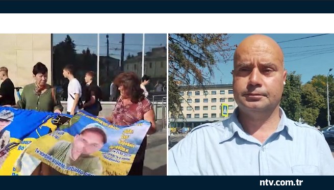 Ukrayna'da kayıp yakınları eylemde