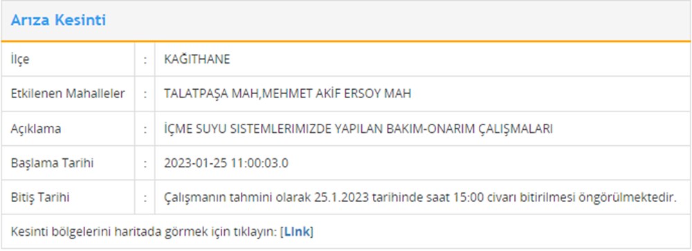 İstanbul'un 9 ilçesinde su kesintisi: 18 saat su kesintisi yaşanacak (25 Ocak İSKİ planlı su kesintisi listesi) - 3