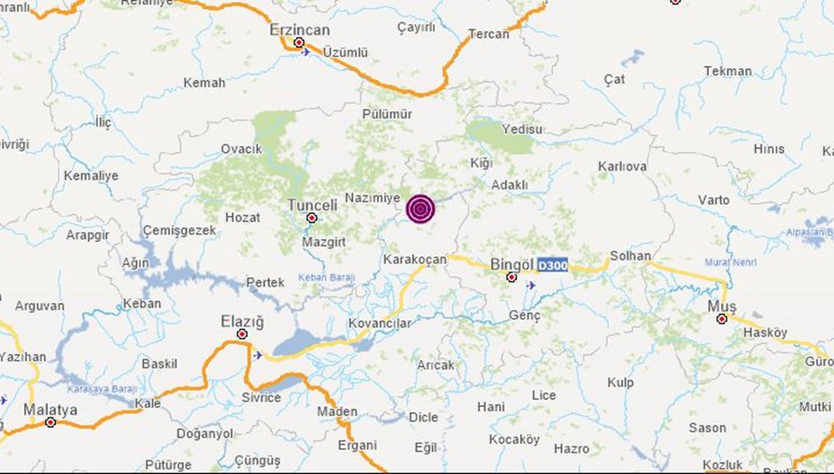 SON DAKİKA: Bingöl'de 4,7 büyüklüğünde deprem