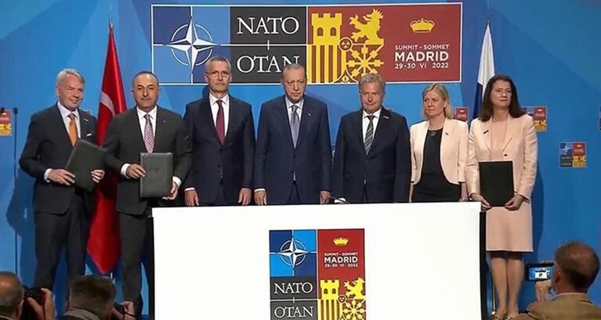Türkiye, Finlandiya ve İsveç tarafından NATO Madrid Zirvesi