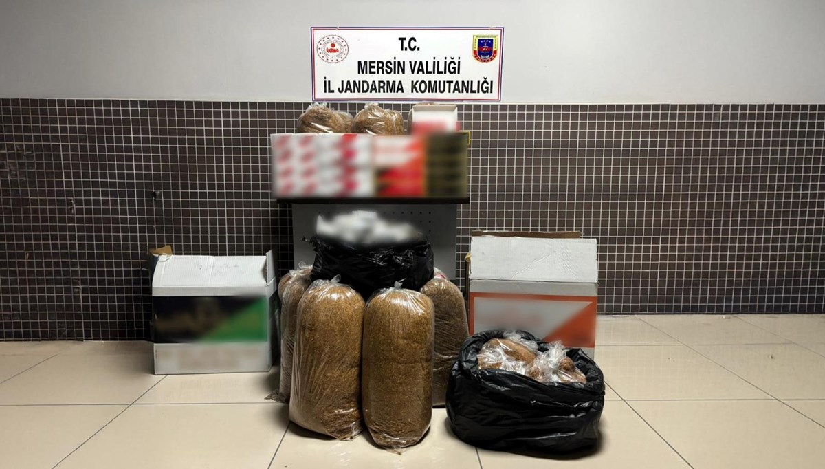 Mersin'de binlerce kaçak makaron ele geçirildi
