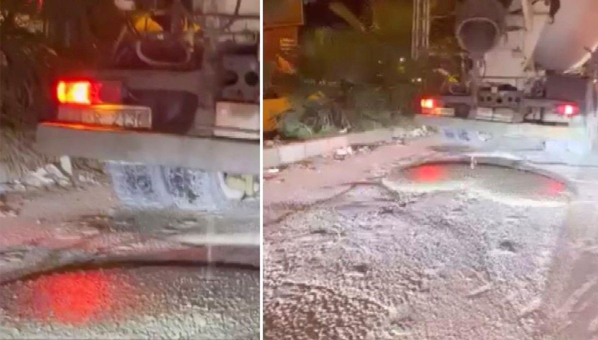 Hatay'da beton mikserine para cezası Hatay'da beton mikserine para cezası