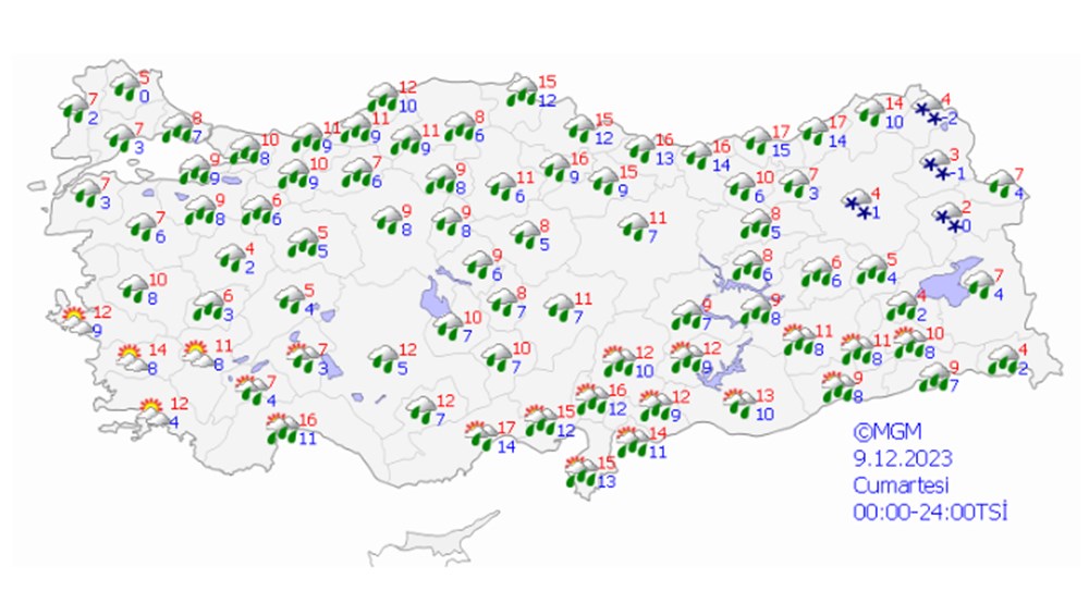 36 il için sarı ve turuncu kodlu uyarı (Bugün hava nasıl olacak?) - 13