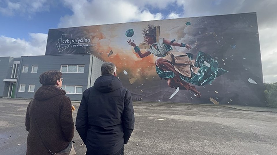 Hollanda'da geri dönüşüm fabrikasına çizilen resim 2022'nin en iyi duvar sanatı seçildi - 2
