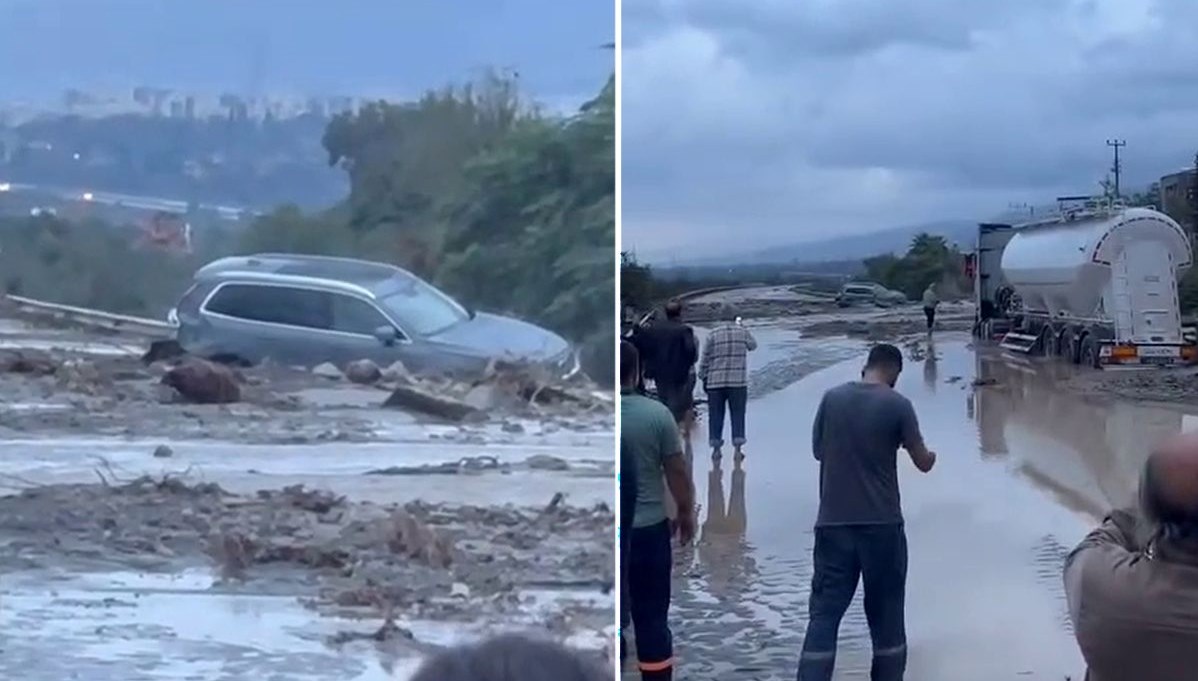 Hatay'da heyelan ve hortum
