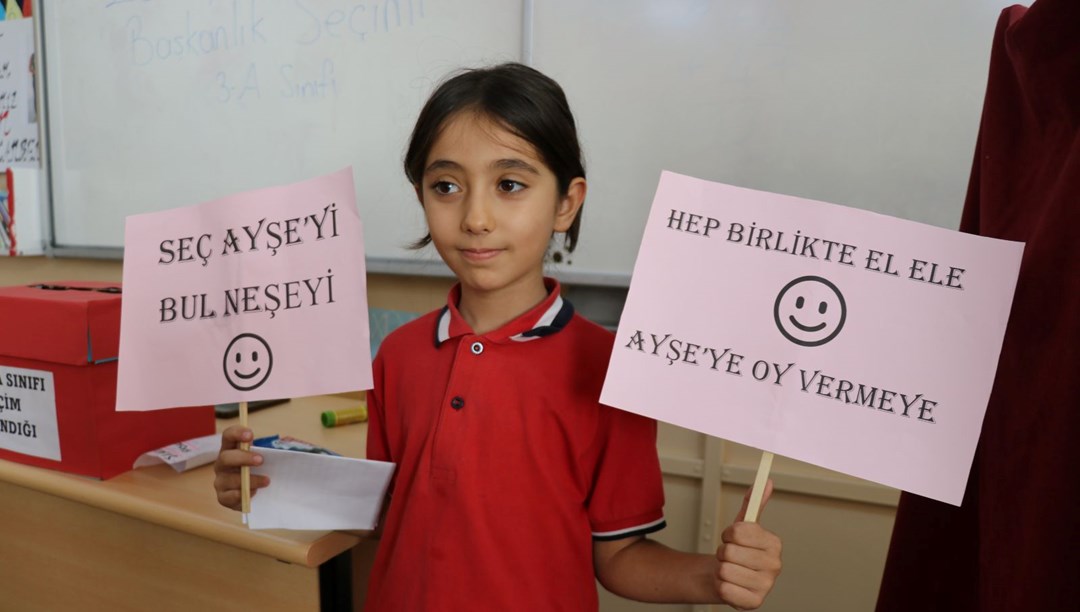 Amasya'da sınıf başkanlığı seçimleri yerel seçimleri aratmadı: "Seç Ayşe'yi bul neşeyi"