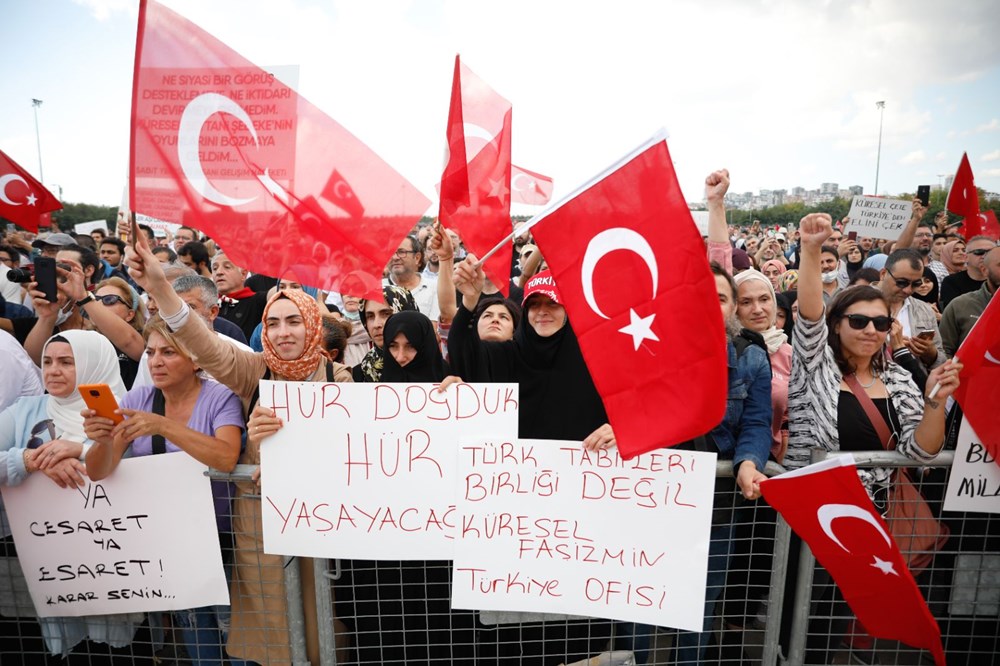 Aşı karşıtları miting yaptı: İşte kareler - 1