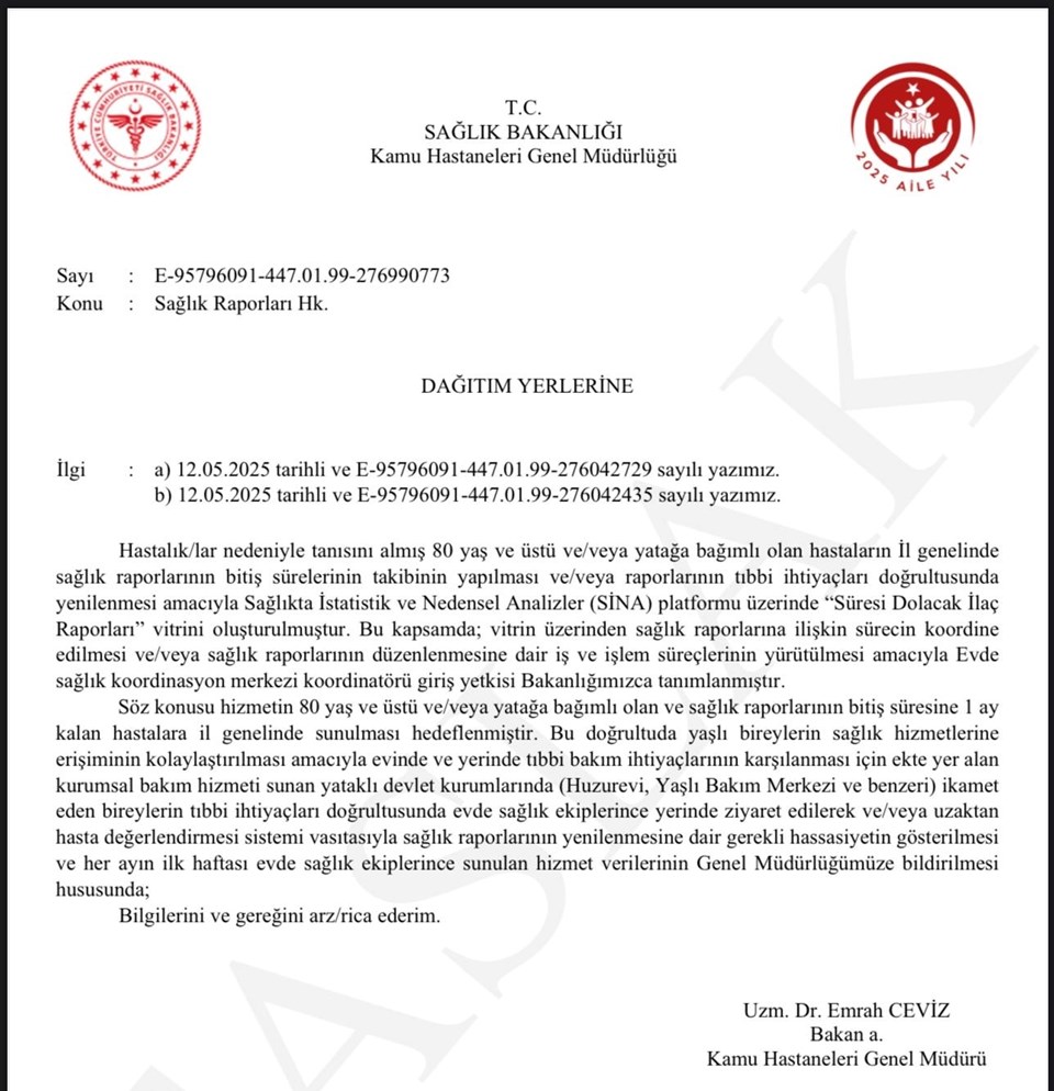 Yaşlı hastalara e-rapor müjdesi - 1
