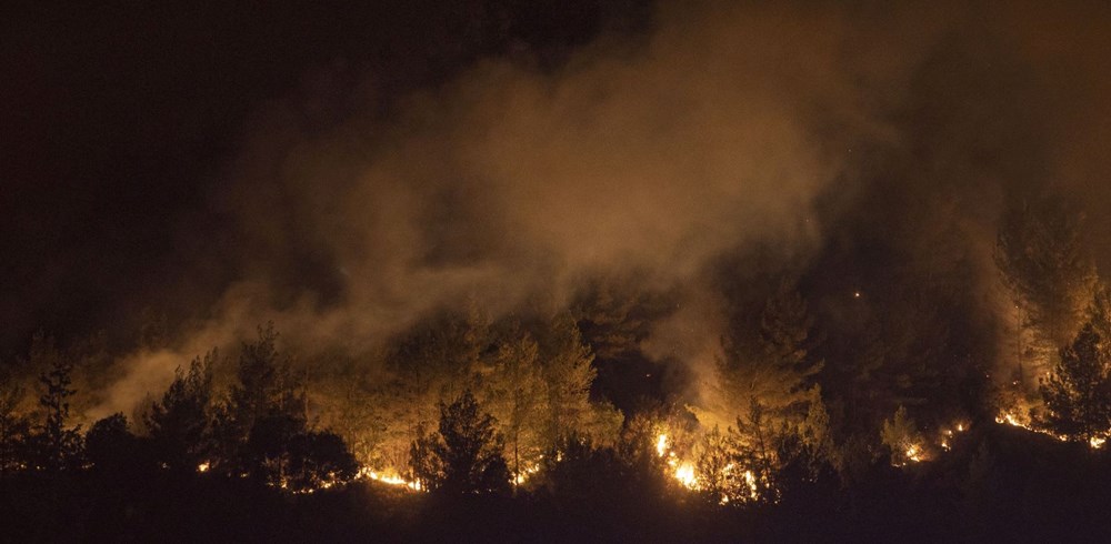 Marmaris'te orman yangını: Alevlerle mücadelede 2. gün - 9