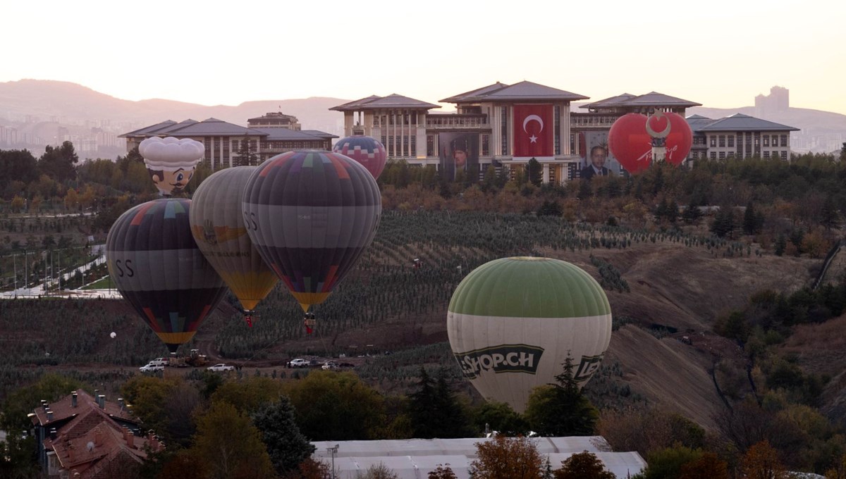 Beştepe'de sıcak hava balonu etkinliği