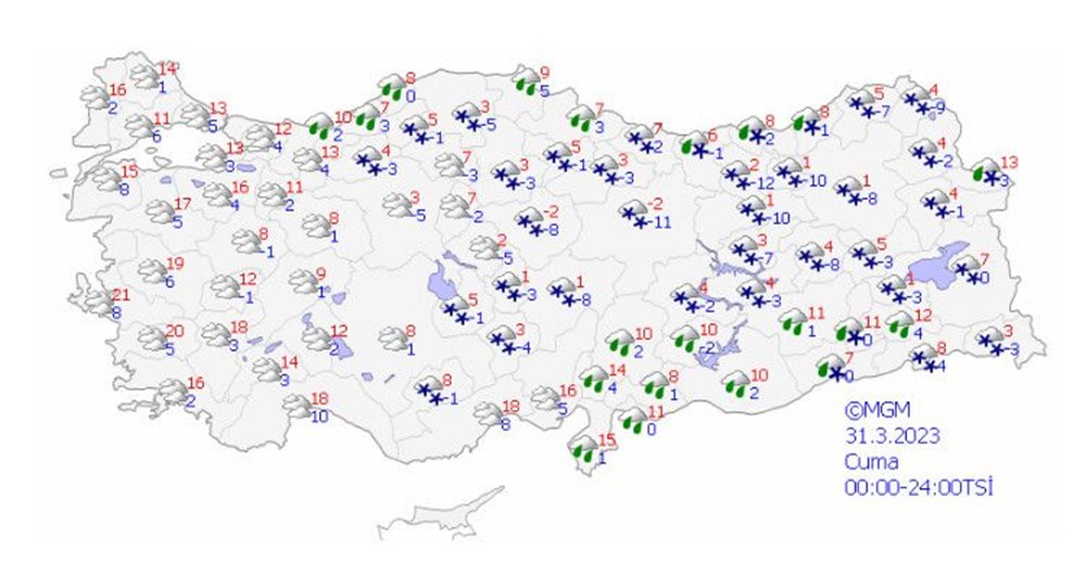 Önce yağmur sonra kar geliyor (Meteoroloji'den haftalık hava durumu raporu) - 9