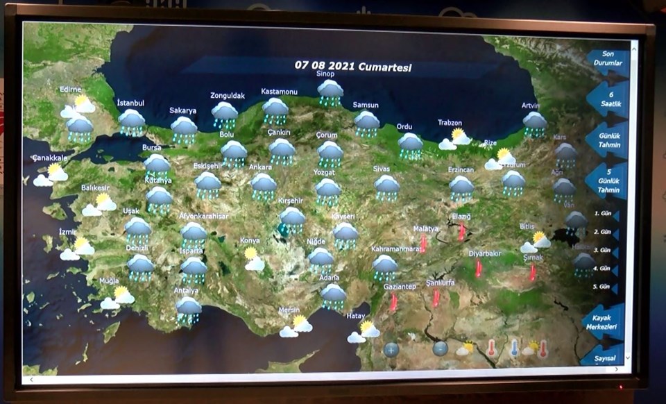 Meteoroloji'den Antalya ve çevresi için yağış tahmini - 1