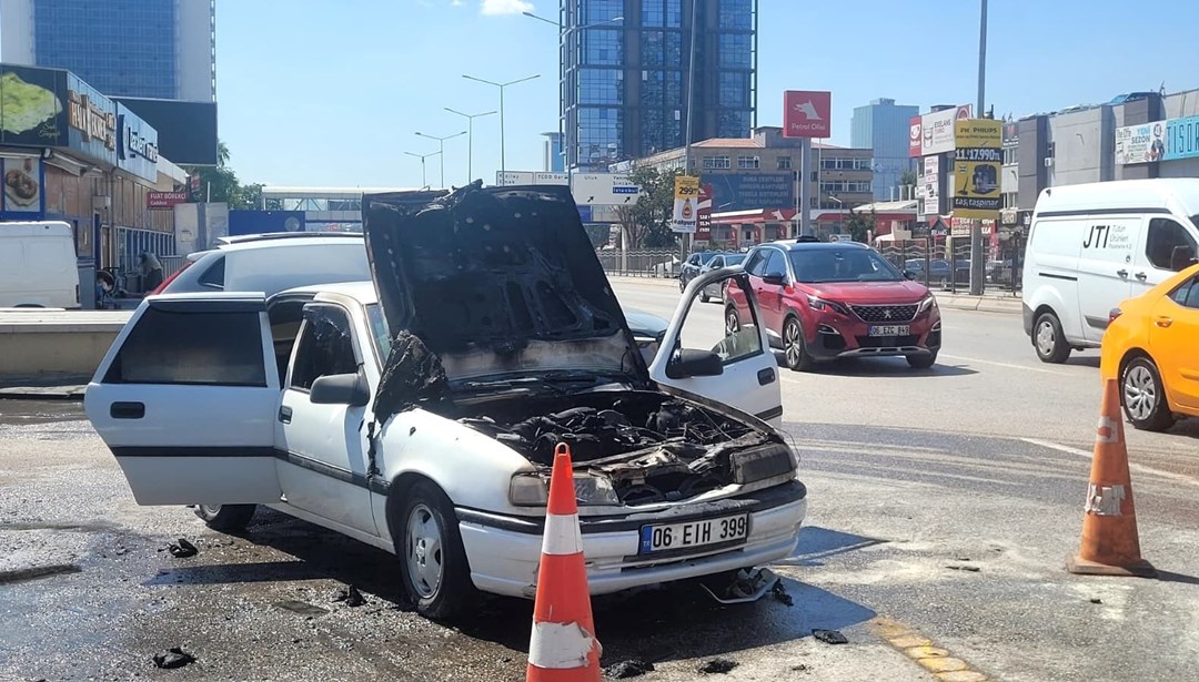Ankara'da araç yangını