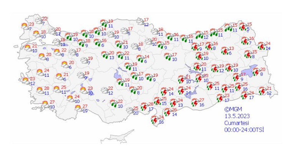 Hafta sonundan itibaren sıcaklıklar artıyor (12 Mayıs MGM hava durumu raporu) - 15