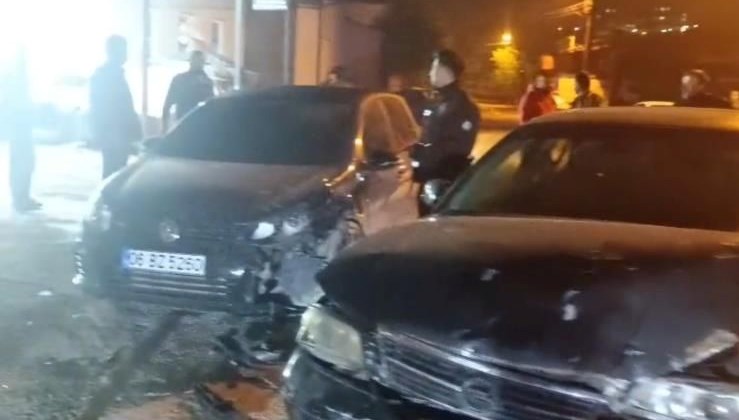 Polisten kaçan araç kaza yaptı