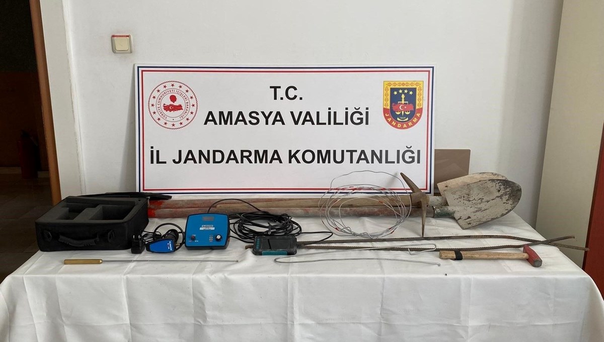 Amasya’da kaçak kazı operasyonu: 11 gözaltı