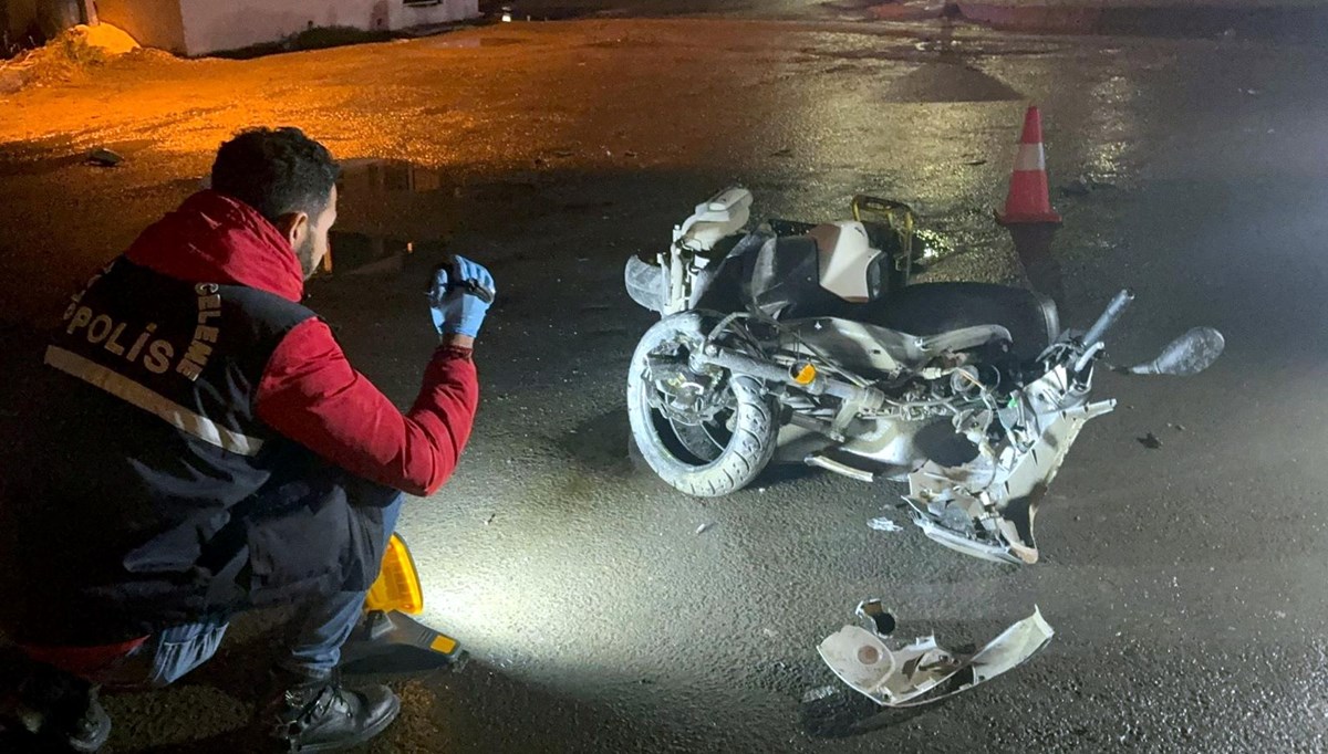 Çalıntı motosikletle polisten kaçan şüpheli kazada yaralandı