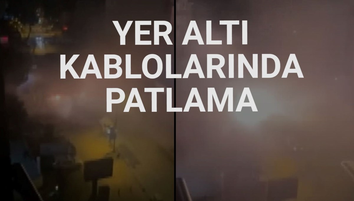 Kadıköy’de yer altından geçen elektrik kabloları patladı Kadıköy’de yer altından geçen elektrik kabloları patladı