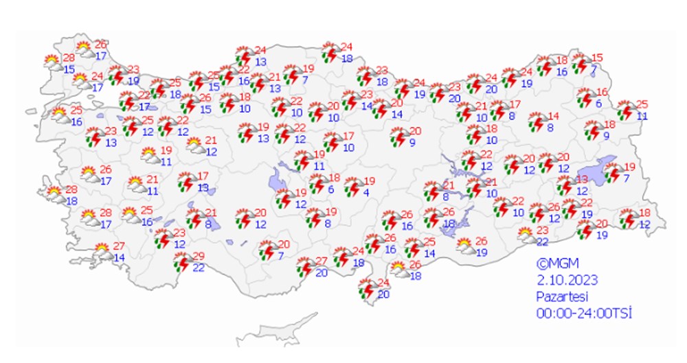 Meteoroloji'den 7 il için sarı kodlu uyarı (Marmara ve Batı Karadeniz'de kuvvetli yağış) - 13