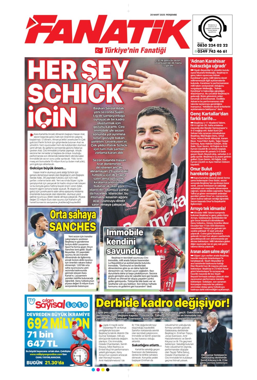 "Milliler avantaj peşinde" (20 Mart 2025 spor manşetleri) - 8