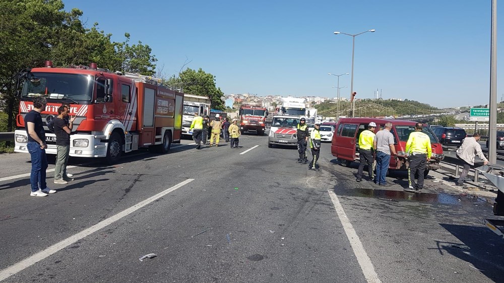 TEM'de zincirleme kaza: 2'si ağır 4 yaralı - 1