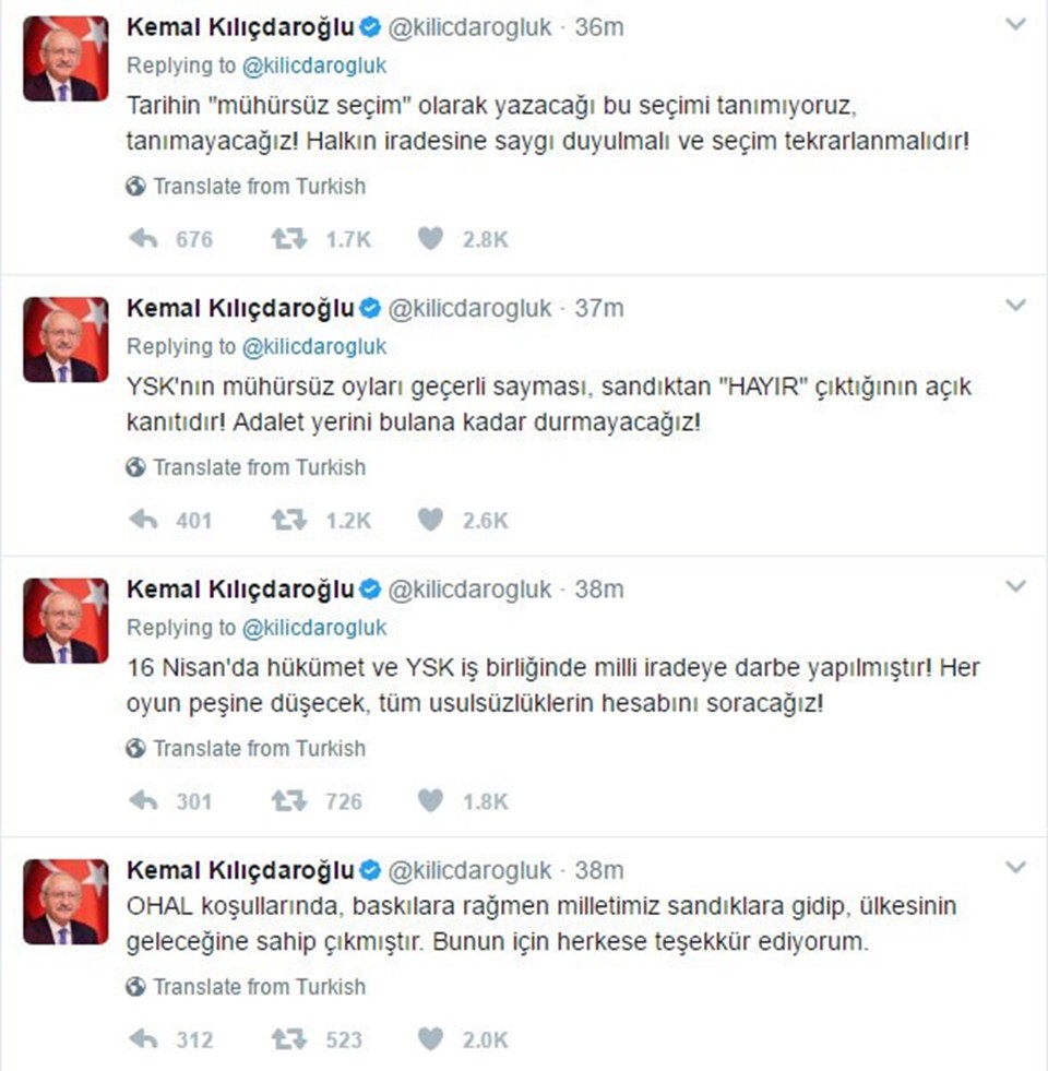 Kılıçdaroğlu: Bu seçimi tanımıyoruz - 1