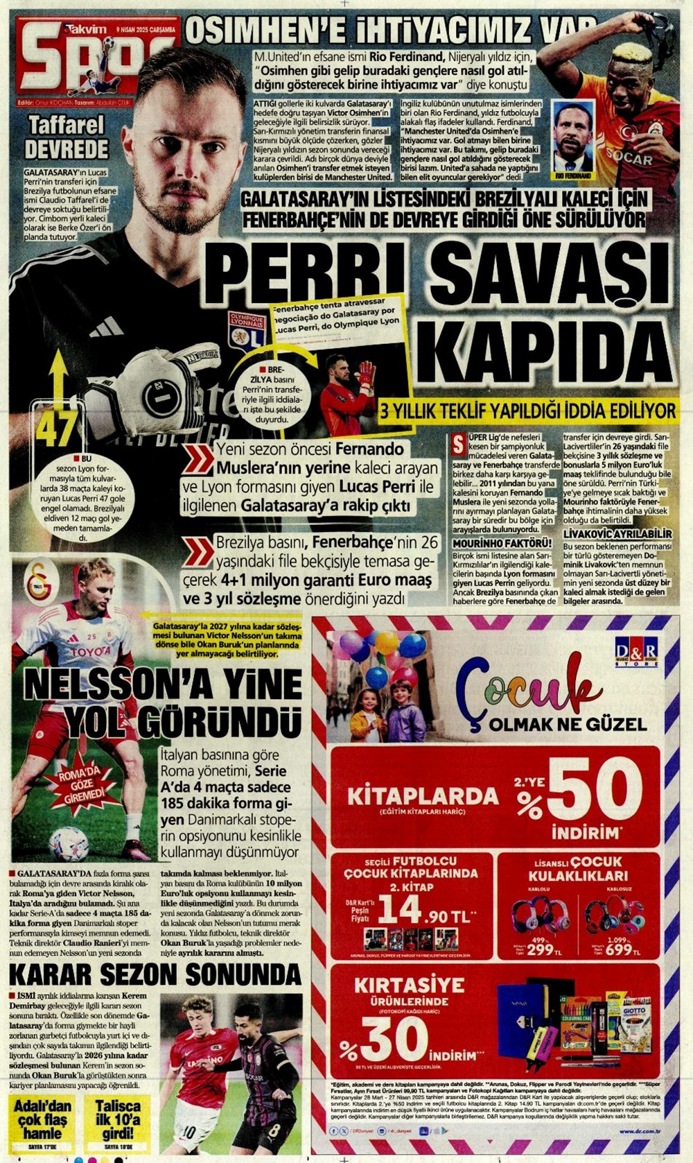 "Kevin De Bruyne derbisi" (9 Nisan 2025 spor manşetleri) - 33
