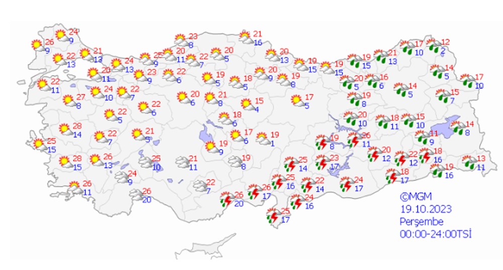 12 il için kuvvetli yağış ve toz taşınımı uyarısı (Bu hafta hava nasıl olacak?) - 14