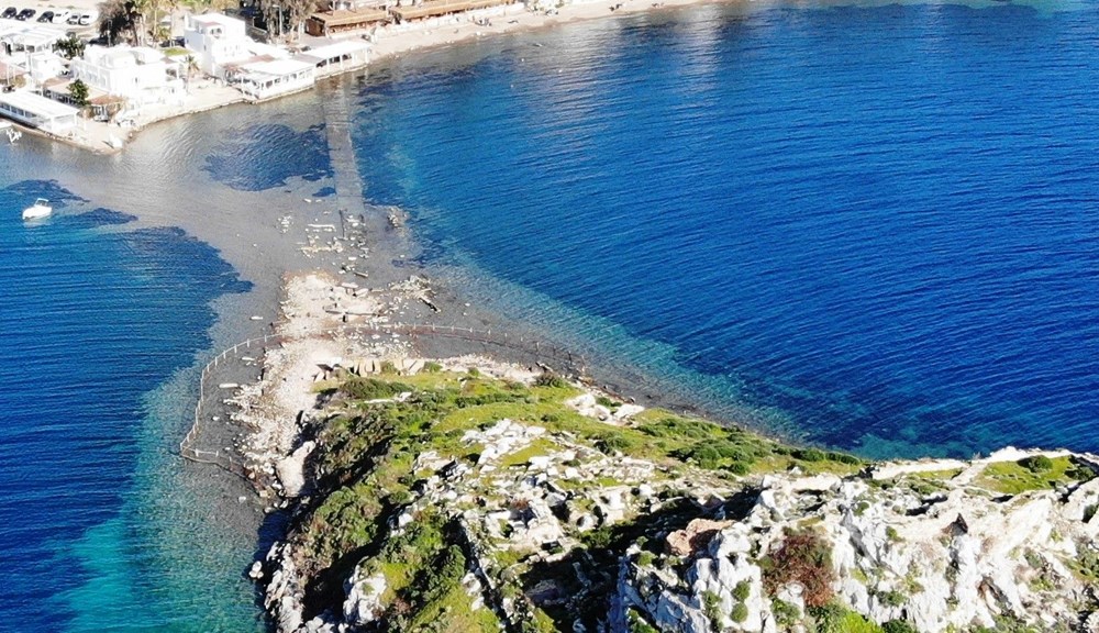 Sular çekildi Bodrum'da tarihi kral yolu ortaya çıktı - 3