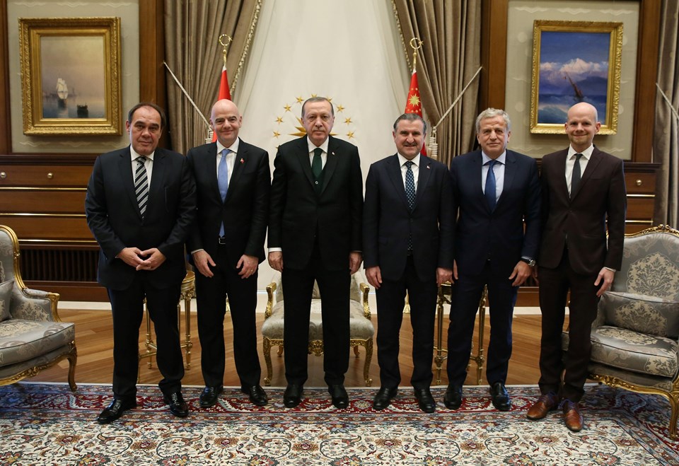 Cumhurbaşkanı Erdoğan, Infantino'yu kabul etti - 1