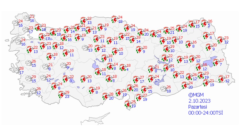 Valilik, AKOM ve Meteoroloji'den kuvvetli yağış uyarısı: 17 il için sarı kod 16 Valilik, AKOM ve Meteoroloji'den kuvvetli yağış uyarısı: 17 il için sarı kod - 15