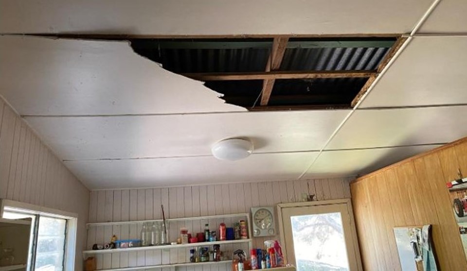 Avustralya'da iki piton yılanı mutfak tavanını çökertti - 1