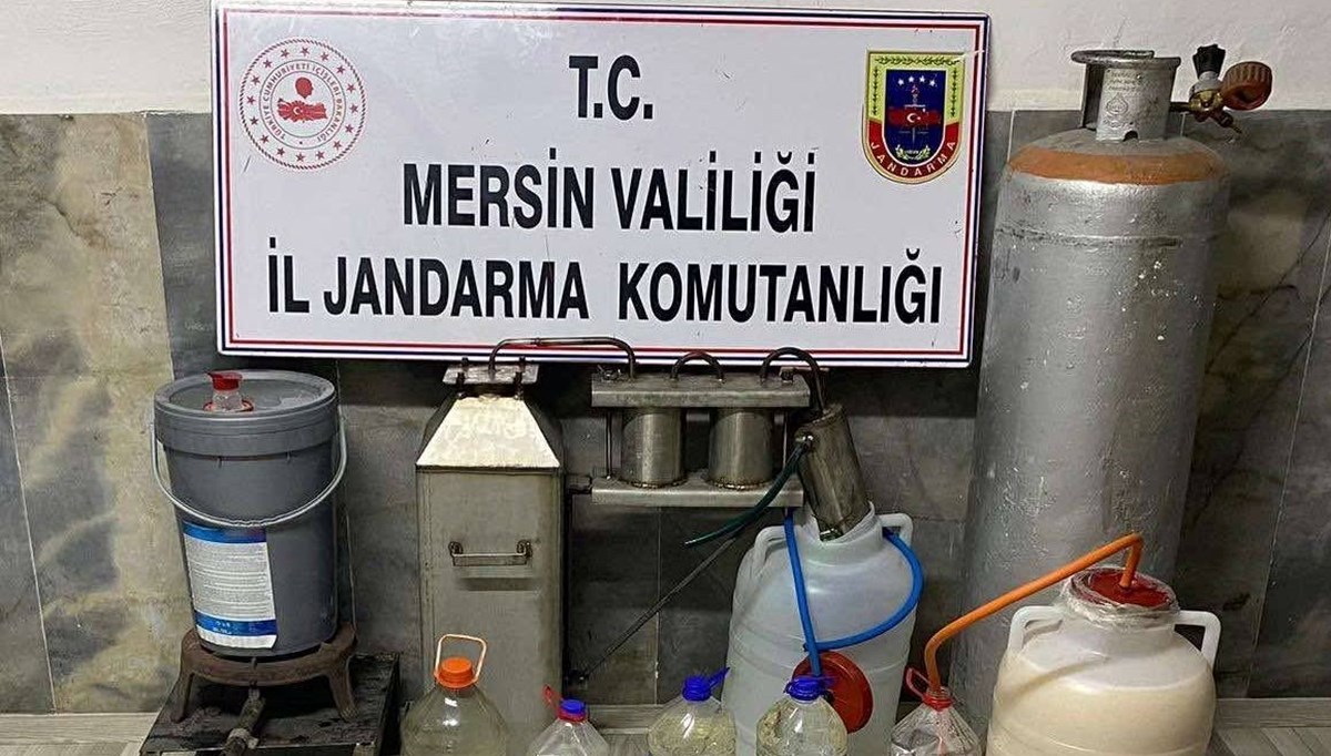 Mersin'de 150 litre sahte içki ele geçirildi