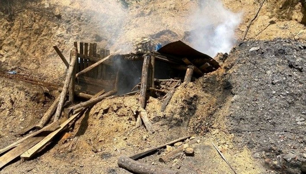 Zonguldak'ta ruhsatsız maden ocakları imha edildi