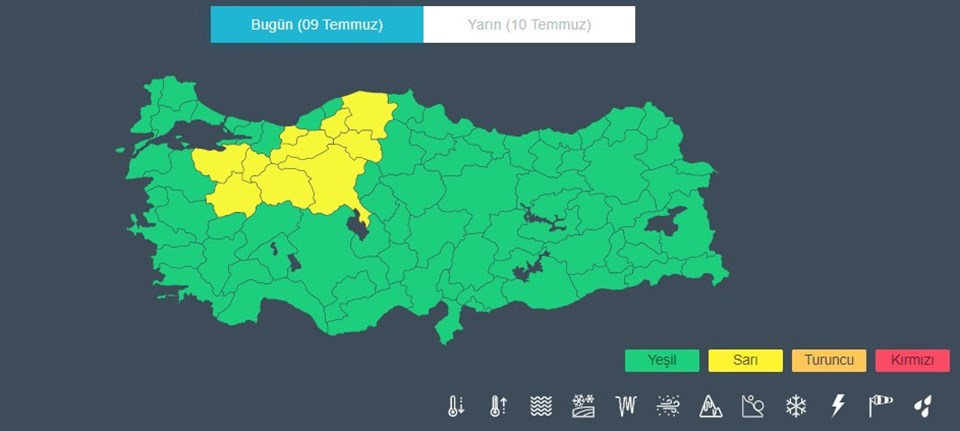 Meteorolojiden 10 il için 'sarı' kodlu uyarı: Bayramda kuvvetli yağış - 1