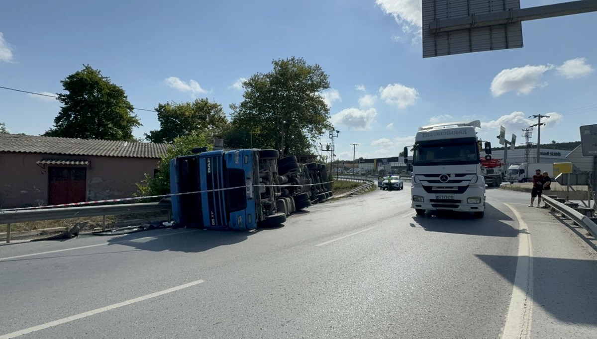 İstanbul'da beton mikseri kazası İstanbul'da beton mikseri kazası