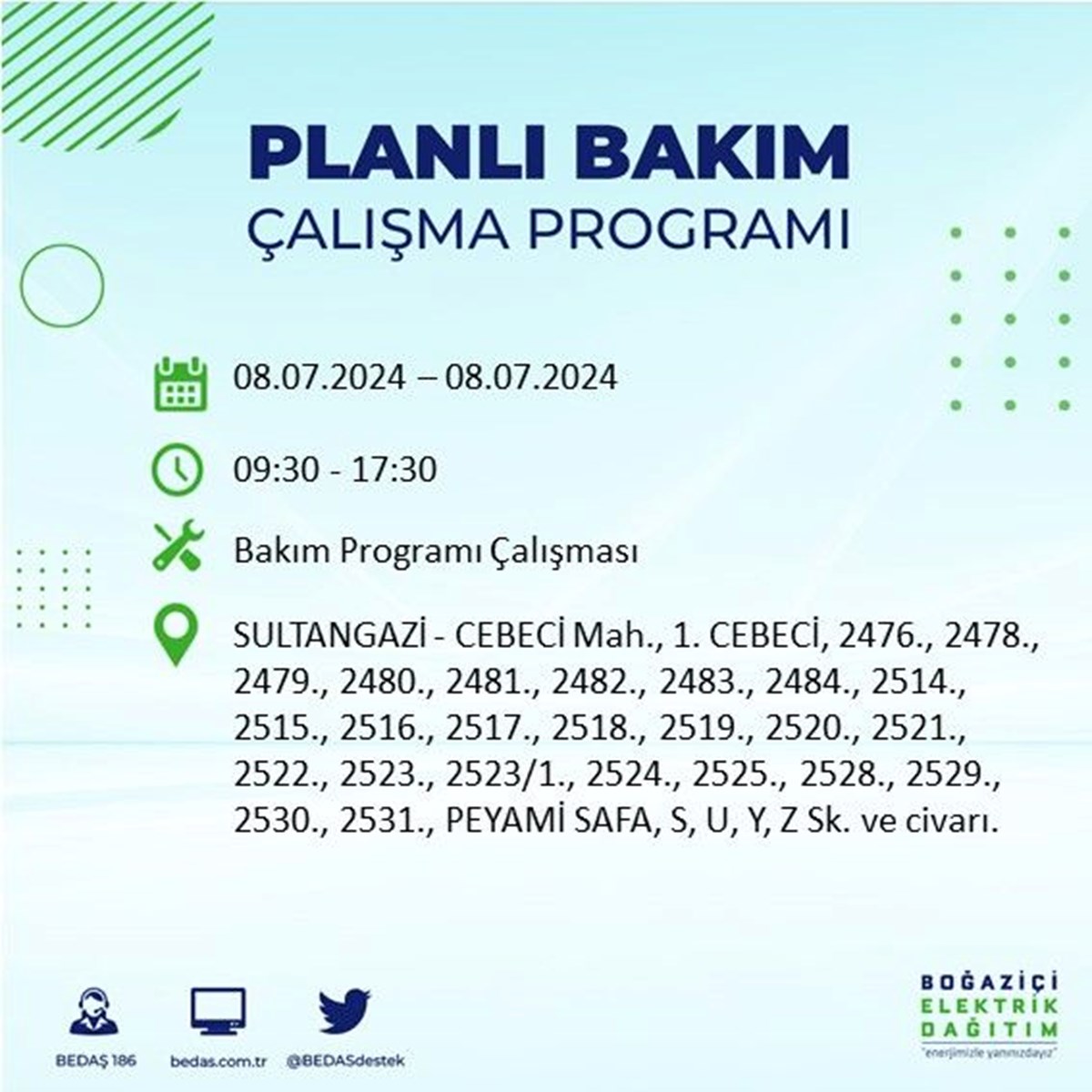 BEDAŞ elektrik kesintisi programı: İstanbul'da elektrikler ne zaman gelecek?