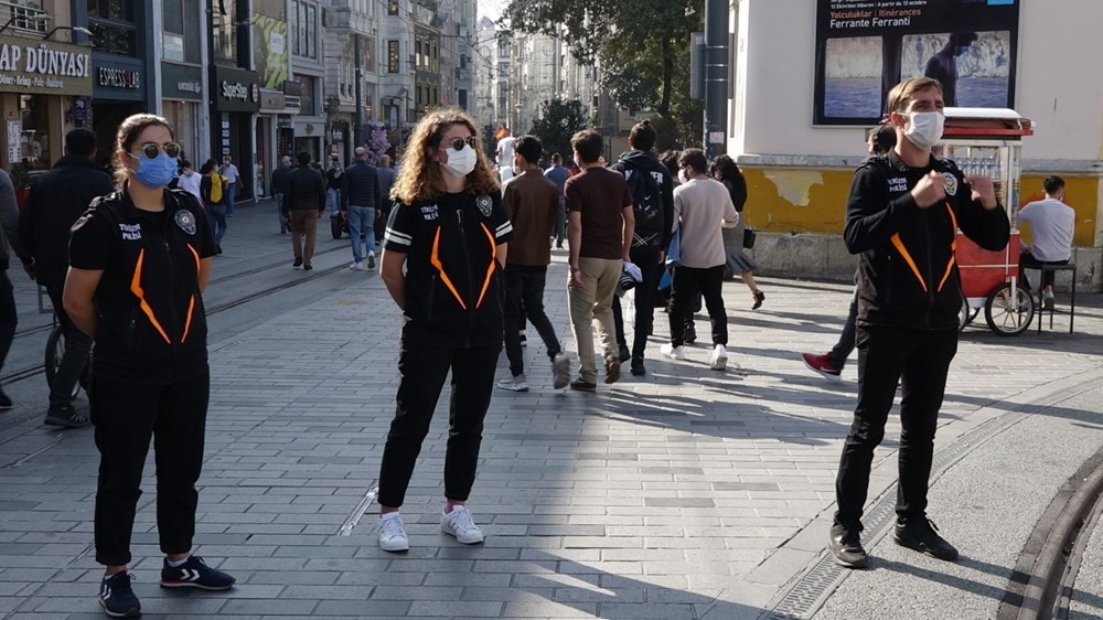 Taksim'de drone'lu maske denetimi - 4