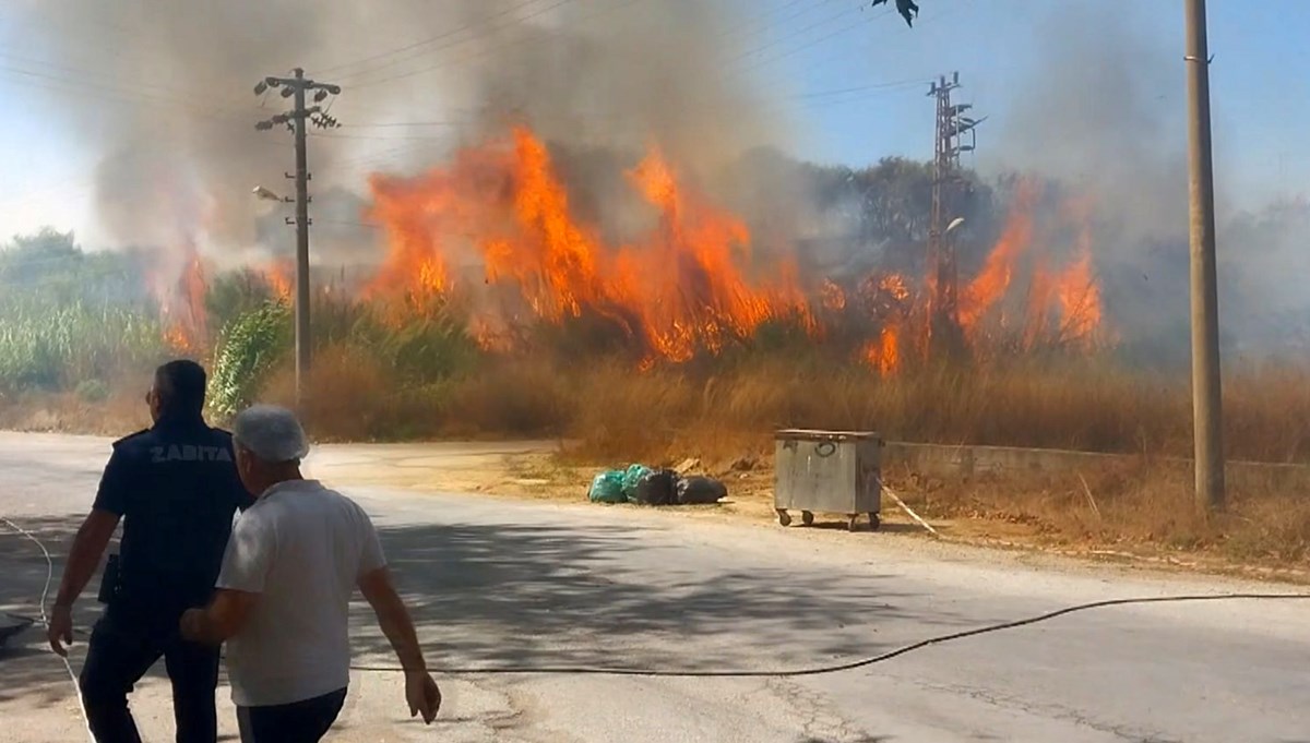 Antalya'da sazlık yangını: