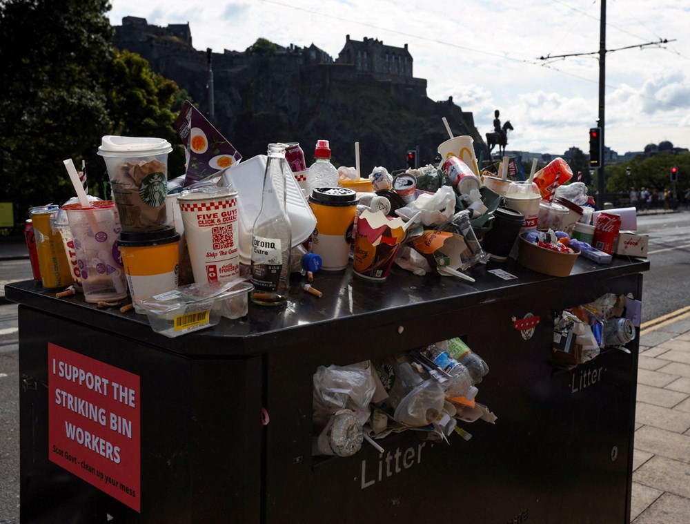 İskoçya'nın başkenti Edinburg'ta sokakları çöp kapladı: Fare istilası endişesi - 5