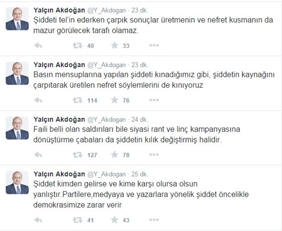 Yalçın Akdoğan'dan Ahmet Hakan'a yönelik saldırıya tepki - 1
