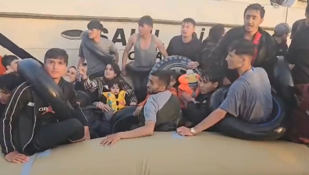 Ayvacık açıklarında 7 si çocuk 41 kaçak göçmen yakalandı