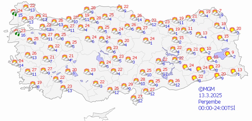 Sıcaklıklar 25 dereceyi zorlayacak: Türkiye, Cezayir'den gelen sıcak havanın etkisinde (Yeni haftada hava nasıl olacak?) - 9