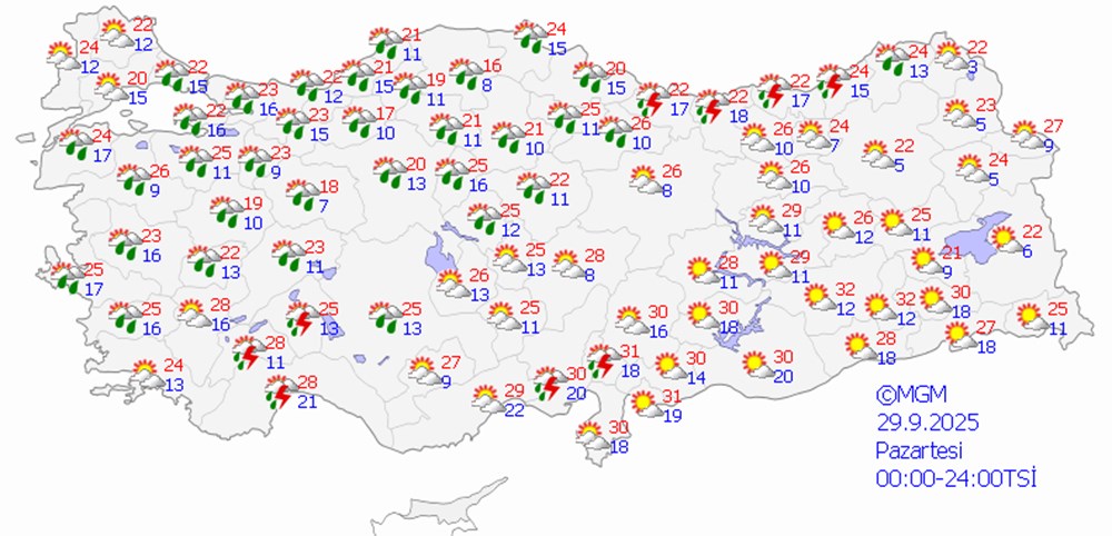 13 il için fırtına ve kuvvetli yağış uyarısı: Hafta sonu hava nasıl olacak? - 7