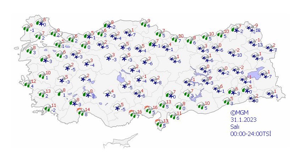 Meteoroloji'den 13 il için kar yağışı uyarısı (İstanbul, Ankara ve diğer illerde bugün hava nasıl olacak?) - 16