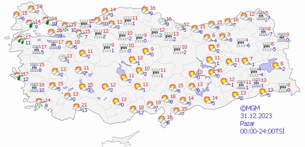 Hafta sonu hava durumu nasıl olacak? (Yılbaşı hava durumu) - 9