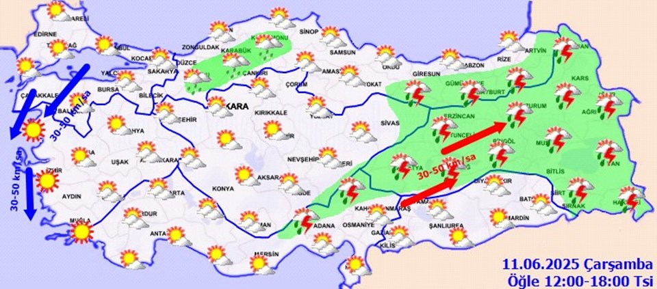 Marmara ve Ege için kuvvetli rüzgar uyarısı - 2